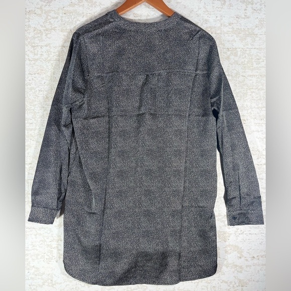 NWT BISHOP + YOUNG Women's Satin Black Polka Dots Long Sleeve Blouse Sz L - Picture 8 of 14